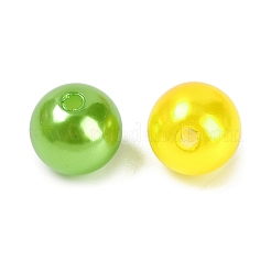 ABSプラスチックパール調ビーズ  ラウンド  ミックスカラー  きいろ  6~10x5~9mm  穴：1.8~2.5mm  約1351個/500g&nbsp;KY-G030-01H