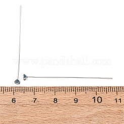 真鍮製マイクロパヴェキュービックジルコニアスタッドピアスパーツ  プラチナ  ブルー  3mm  ピン：0.6x44mm&nbsp;CU-CBA4618-01P-06