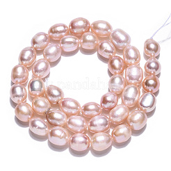 Natural Cultured Freshwater Pearl Beads Strands&nbsp;PEAR-N012-07O
