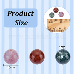4 連売り 天然インディアンアゲートビーズ 連売り  ラウンド  10mm  穴：1mm  約37個/連  14.76インチ（37.5cm）&nbsp;G-OC0005-16B