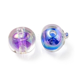 UVメッキレインボー虹色アクリルビーズ  ツートンカラーの二層ビーズ  フルーツ  ミックスカラー  16x15.5x16.5mm  穴：3.5mm&nbsp;OACR-A014-02