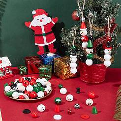 Christmas Theme Wood Beads&nbsp;WOOD-AR0001-42