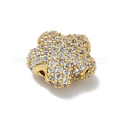 Rack Plating Brass Micro Pave Cubic Zirconia Beads&nbsp;KK-L224-023G