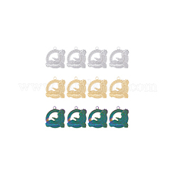 12個3色304ステンレスペンダント  ワシ  ミックスカラー  28x31x2mm  穴：2.5mm  4個/カラー&nbsp;STAS-DC0013-39