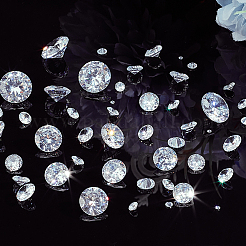 9種類のキュービックジルコニアカボション  グレードA  多面カット  ダイヤモンド  透明  1.2~10x1.2~5.5mm&nbsp;ZIRC-BBC0002-97