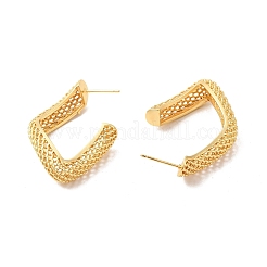 Rack Plating Brass Hollow Out Twist Stud Earrings for Women&nbsp;EJEW-F308-05G