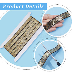 10ヤードのポリエステルスパンコールリボン  洋服アクセサリー  ゴールド  3/4インチ（19.5~20mm）&nbsp;OCOR-CY0004-70C