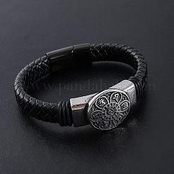 Punk Braided PU Leather Cord Bracelets&nbsp;CP2156-2