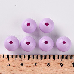 不透明なアクリルビーズ  ラウンド  スミレ  12x11mm  穴：1.8mm&nbsp;X-MACR-S370-C12mm-A03