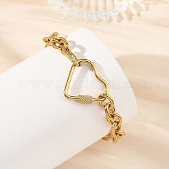 304 Stainless Steel Figaro Chain Bracelets for Women&nbsp;BJEW-JB14205