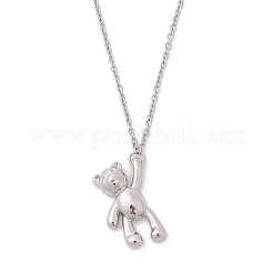 3Pcs 3 Styles 304 Stainless Steel Bear Dog Pendant Necklaces for Women Men&nbsp;NJEW-JN05414