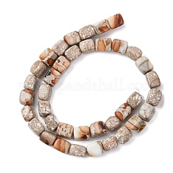 天然アクアテラジャスパービーズ連売り  印象ジャスパー  直方体の  9.5~10.5x7.5~8x7.5~8mm  穴：1mm  約36~38個/連  14.57~15.16インチ（37~38.5cm）&nbsp;G-B155-D15