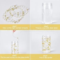 2袋 2色プラスチックビーズガーランド連  ドアカーテンや結婚式の装飾DIYの材料に最適  ラウンド  ミックスカラー  0.2~7.5mm  1色/バッグ&nbsp;KY-NB0001-32