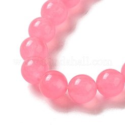 Dyed Natural White Jade Round Bead Strands&nbsp;G-J285-04