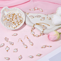 75Pcs 15 Style ABS Imitation Pearl Acrylic Connector Charms&nbsp;PALLOY-BM00003
