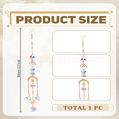 1Pc Hanging Crystal Aurora Wind Chimes&nbsp;HJEW-LP0002-63