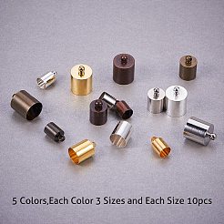 真鍮製コードエンドパーツ  ミックスカラー  14x10.8x3cm  約150個/箱&nbsp;KK-PH0035-25
