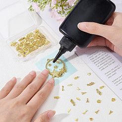 合金カボション  エポキシ樹脂は充填アクセサリーを供給します  樹脂ジュエリーのために  混合図形  ゴールドカラー  120個/箱&nbsp;PALLOY-OC0002-31G