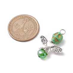 Synthetic Turquoise & Glass Pendants&nbsp;PALLOY-TA00113-03