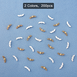 Tibetan Style Alloy Fairy Wing Beads&nbsp;TIBEB-PH0004-81-WH