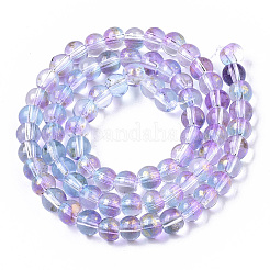 Transparent Spray Painted Glass Bead Strands&nbsp;X-GLAA-N035-03B-B05