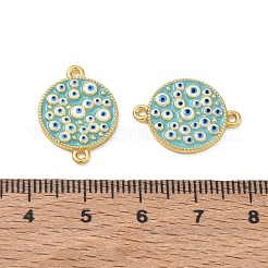 Brass Enamel Connector Charms&nbsp;CU-CBA6B6F-21G