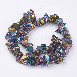 Electroplated Natural Quartz Crystal Bead Strands&nbsp;X-G-F336-06D