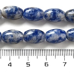 天然ブルースポットジャスパービーズ連売り  ライス  12x8mm  穴：1.2mm  約33個/連  15.94''（40.5センチメートル）&nbsp;G-B106-B29-01
