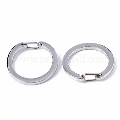 変色しにくい304ステンレススチール製キーチェーン留め具  リング  ステンレス鋼色  32x3mm  内径：25mm&nbsp;STAS-S079-160