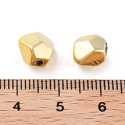 CCBプラスチックビーズ  多面カット  塊  ゴールドカラー  8x9x6.5mm  穴：1.8mm&nbsp;CCB-K013-02G
