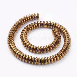 Electroplate Non-Magnetic Synthetic Hematite Beads Strands&nbsp;G-F510-03G