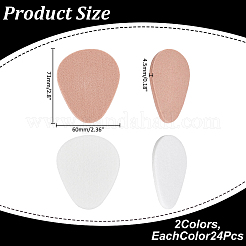 48Pcs 2 Colors Teardrop Self-adhesive Felt Shoe Sole Grips&nbsp;DIY-WR0005-17