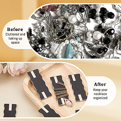 PU Imitation Leather Necklace Display Cards&nbsp;CDIS-WH0021-042A