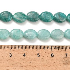 天然石アマゾナイトビーズ連売り  卵形  9.5~10.5x8~8.5x4.5mm  穴：0.8mm  約41個/連  16.02~16.14''（40.7~41センチメートル）&nbsp;G-H335-N02-8x10mm