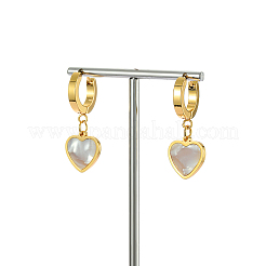 Vintage 201 Stainless Steel Heart Hoop Earrings&nbsp;JU3003
