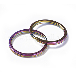 Ion Plating(IP) 304 Stainless Steel Split Key Rings&nbsp;LS-STAS-L216-09B