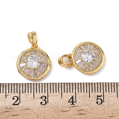 Brass Micro Pave Cubic Zirconia Charms&nbsp;KK-C140-03G