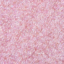 MIYUKIラウンドロカイユビーズ  日本製シードビーズ  （rr285)淡いピンクの裏地付きクリスタルab  11/0  2x1.3mm  穴：0.8mm  約5500個/50g&nbsp;SEED-X0054-RR0285