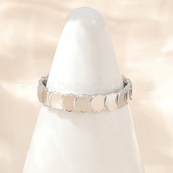 Flat Round 304 Stainless Steel Finger Rings&nbsp;RJEW-V001-01P