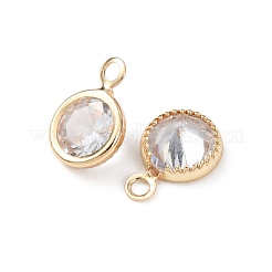 Brass Glass Pendants&nbsp;KK-C253-03G