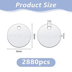 装飾アクセサリー2880個  PVCプラスチック製のスパンコール/スパンコールペンダント  フラットラウンド  銀  10x0.2mm  穴：1.4mm&nbsp;KY-DC0001-48A