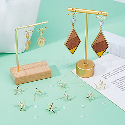 40Pcs Bowknot Shape Brass Earring Hooks&nbsp;KK-FH0008-03