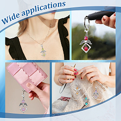 32Pcs 8 Colors Angel Acrylic & Alloy Pendant Decorations&nbsp;HJEW-PH02098