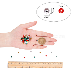 焼付塗装ガラスシードビーズ  ミックスカラー  4~5x3~4mm  穴：1~2mm  4BOX /セット&nbsp;SEED-CJ0001-01