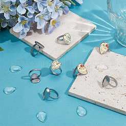 DIY Teardrop Cuff Ring Making Kits&nbsp;DIY-UN0008-13