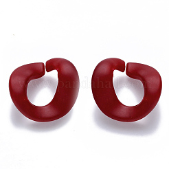 Opaque Spray Painted Acrylic Linking Rings&nbsp;OACR-S036-004A-I