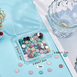 128Pcs 8 Colors Resin Cabochons&nbsp;CRES-CN0001-07