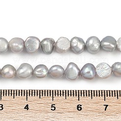 天然養殖淡水パールビーズ連売り  研磨両側  グレード3 A  ゲインボロ  6~7mm  穴：0.7mm  約40~56個/連  13.19''~13.39''（33.5~34センチメートル）&nbsp;PEAR-P064-20A-03C
