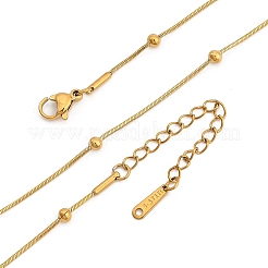 Brass Ball Snake Chain Necklaces for Men Women&nbsp;NJEW-G160-16G