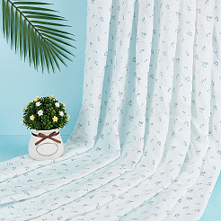 綿織物  服装アクセサリー  花模様の長方形  ホワイト  1500x1300~1350x0.5mm&nbsp;DIY-WH0933-30B